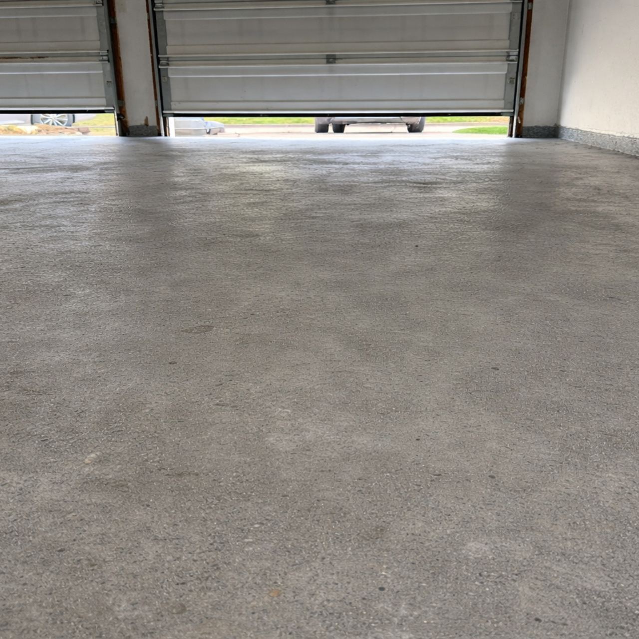 Bare concrete garage floor before epoxy coating Missouri